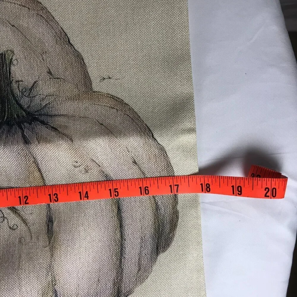 NWOT Pumpkin Fall Thanksgiving Halloween Pillow cover for 16"x16" pillow - Picture 6 of 10